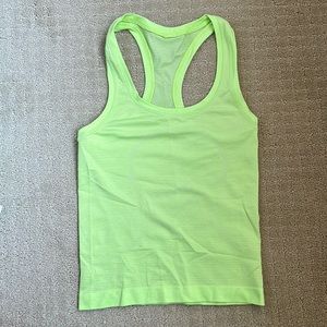 lululemon athletica Neon Lime Green Racerback Tank Top